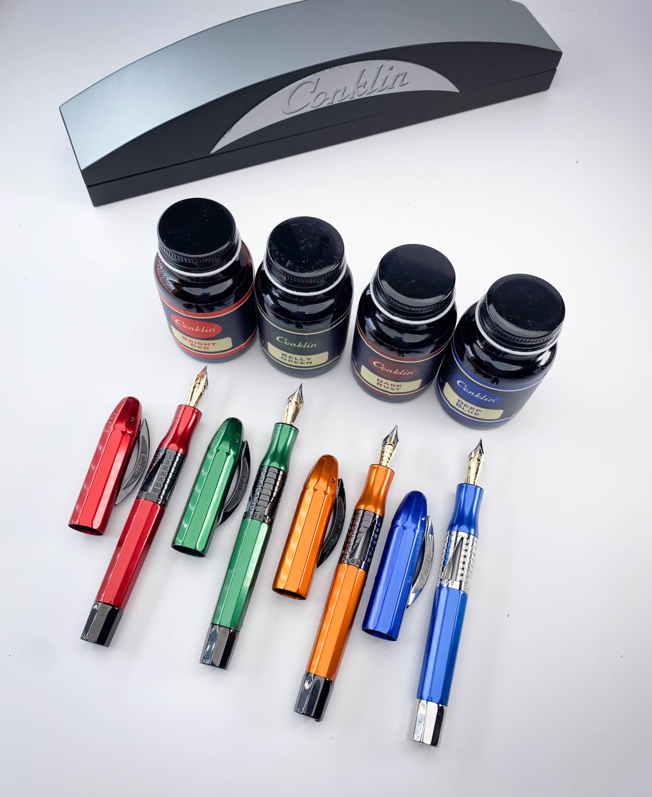 Amazon | Conklin Nozac Classic 125周年記念万年筆 限定版 (レッド