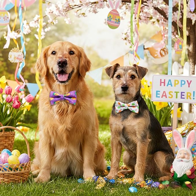 Hillban 50 Pcs Lazo para Collar de Perro Pascua Conejos Pollitos Huevos Zanahorias miniatura 4