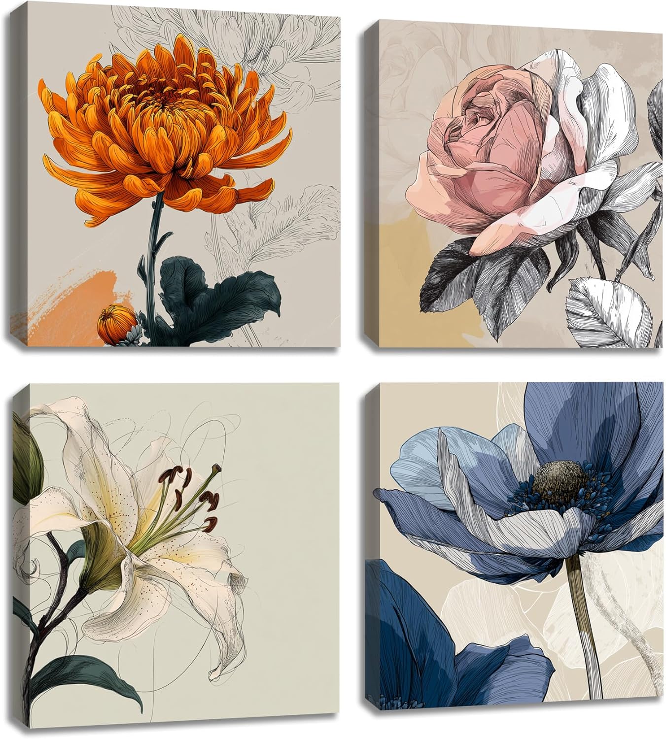 Motivational Wall Decor for Living Room Inspirational Wall Art Motivational Quotes Posters Positive Affirmation Office Wall Decor Set of 9 Canvas Prints Framed Artwork