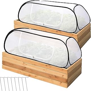 2 Pcs Pop Up Winter Garden Rows Plant Covers, 45" x 22" x 16"