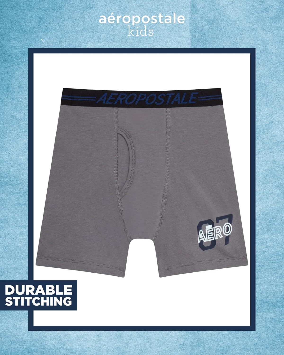 AEROPOSTALE Boys Boxer Briefs - 4 Pack Soft Athletic Stretch Boys Underwear Boxer Briefs With Jacquard Waistband