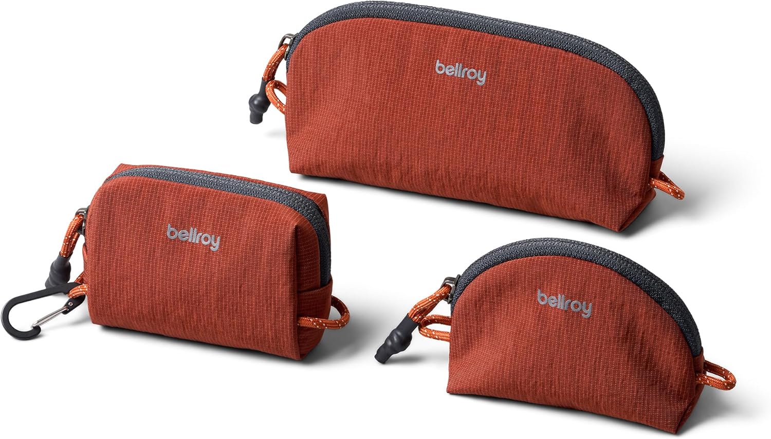 Bellroy Lite Pocket Trio (Set of 3 Mini Pouches, Super Lightweight, Made for Organizing and Attaching) - Clay
