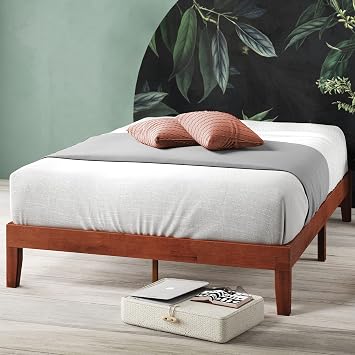 Zinus Wen Wood Platform Bed Frame/Solid Wood Foundation/Wood Slat Support/No Box Spring Needed/Easy Assembly, Full
