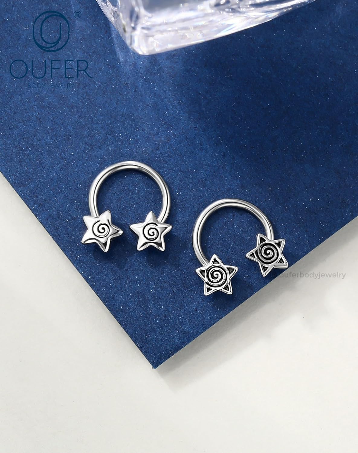 OUFER Septum Rings 16g Septum Jewelry Star Daith Earrings Gothic Tragus Helix Piercing Jewelry for Women Men - Image 7