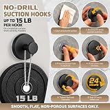 Supopular 15 lb Suction Cup Hooks – No drill mounting mechanism