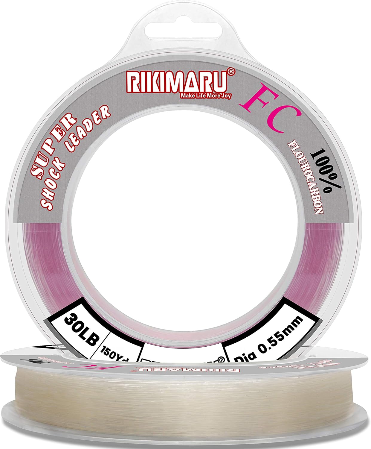 FC 100% Fluorocarbon Pure Shock Resistant, Sinks Faster Than Mono, Leader Material, 2LB-150LB