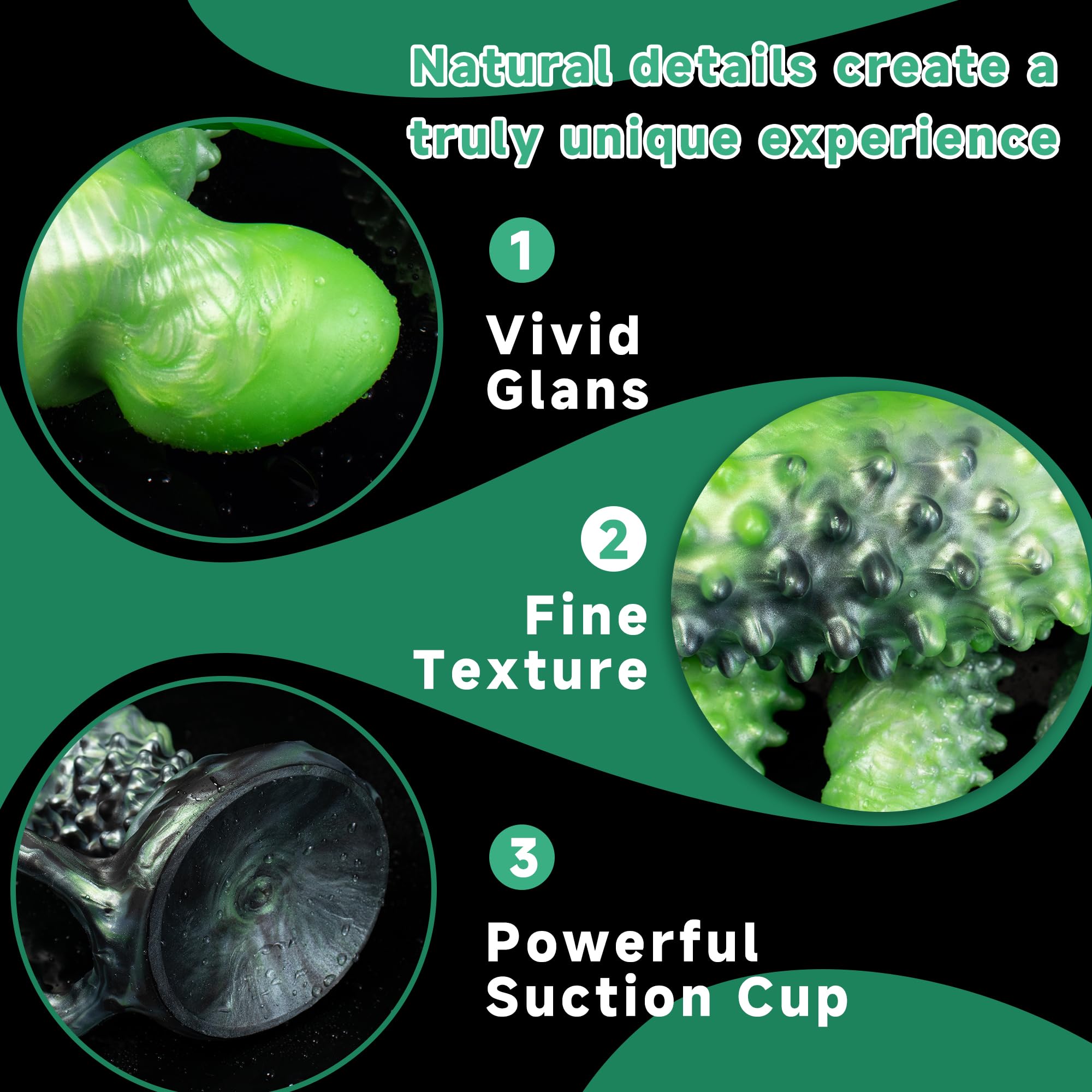 Devil Tentacle Fantasy Dildo - Plug anale in silicone liquido con forte ventosa per stimolazione del punto G per uomini e donne, giocattolo sessuale impermeabile, vibratore unisex (A107L-LH)