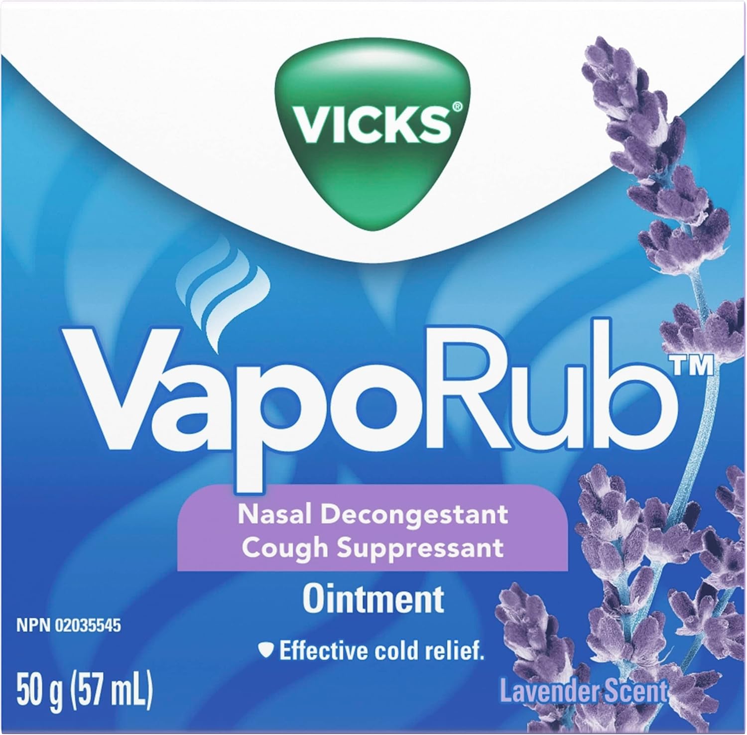 Vicks VapoRub Nasal Decongestant Cough Suppressant Ointment, Lavender