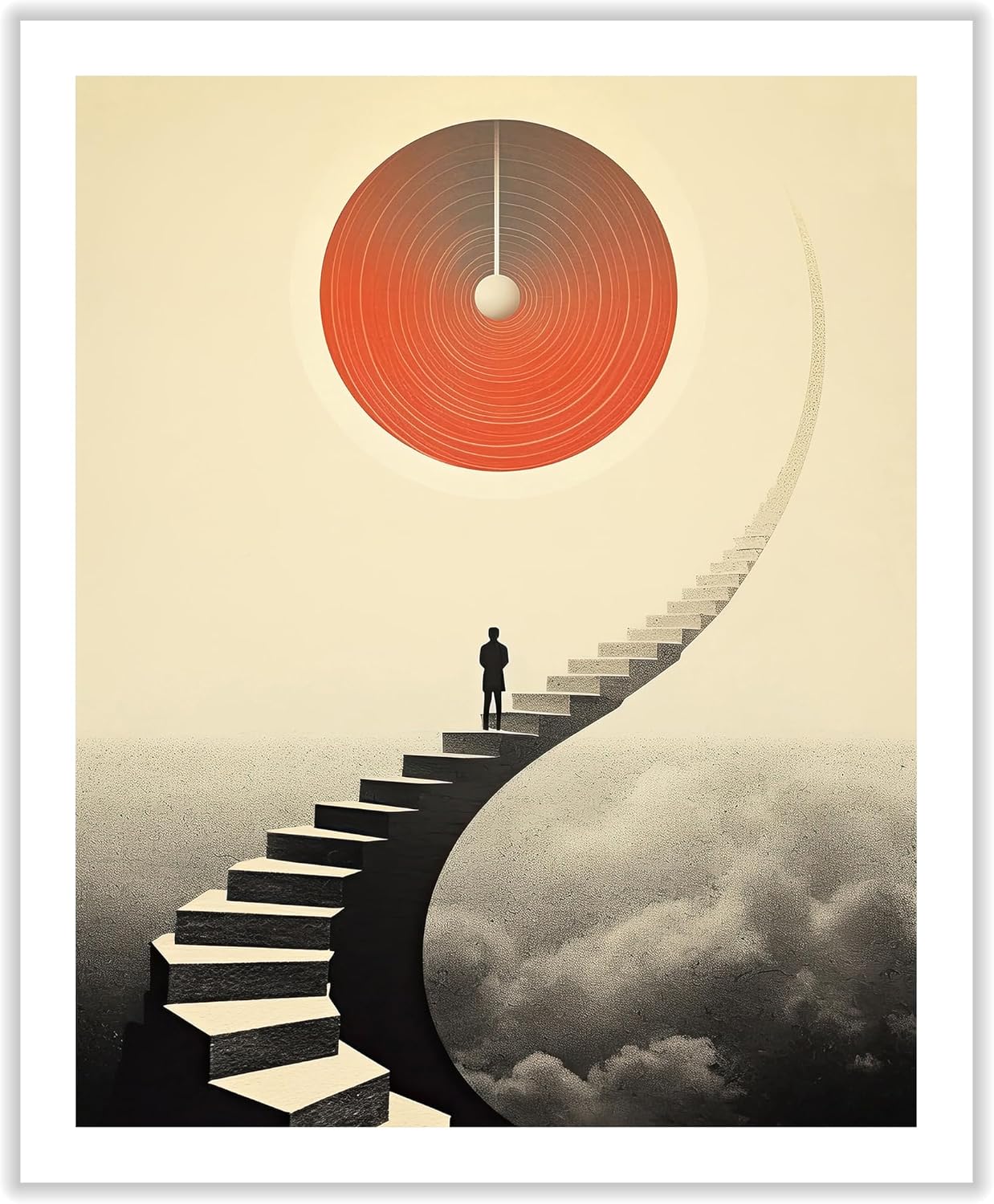 Poster Master Psychedelic Canvas - Interstellar Print - Surreal Space Art - Trendy Gift for Men & Women -Trippy Art - Avant Garde Wall Decor for Living Room or Dorm - 8x10 STRETCHED Canvas