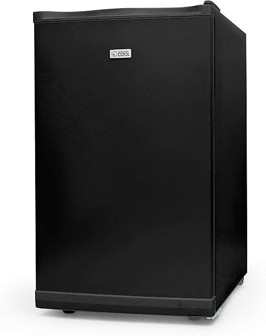 Commercial Cool Upright Freezer, Stand Up Freezer 2.8 Cu Ft with Reversible Door, Black