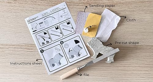 Miniatura 4 de Kit de tallado de artes y manualidades para niños y adultos, escultura de oso esteatita