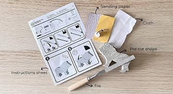 STUDIOSTONE CREATIVE DIY Arts & Crafts Carving Kit Kids Adults Cat Sculpture Soapstone