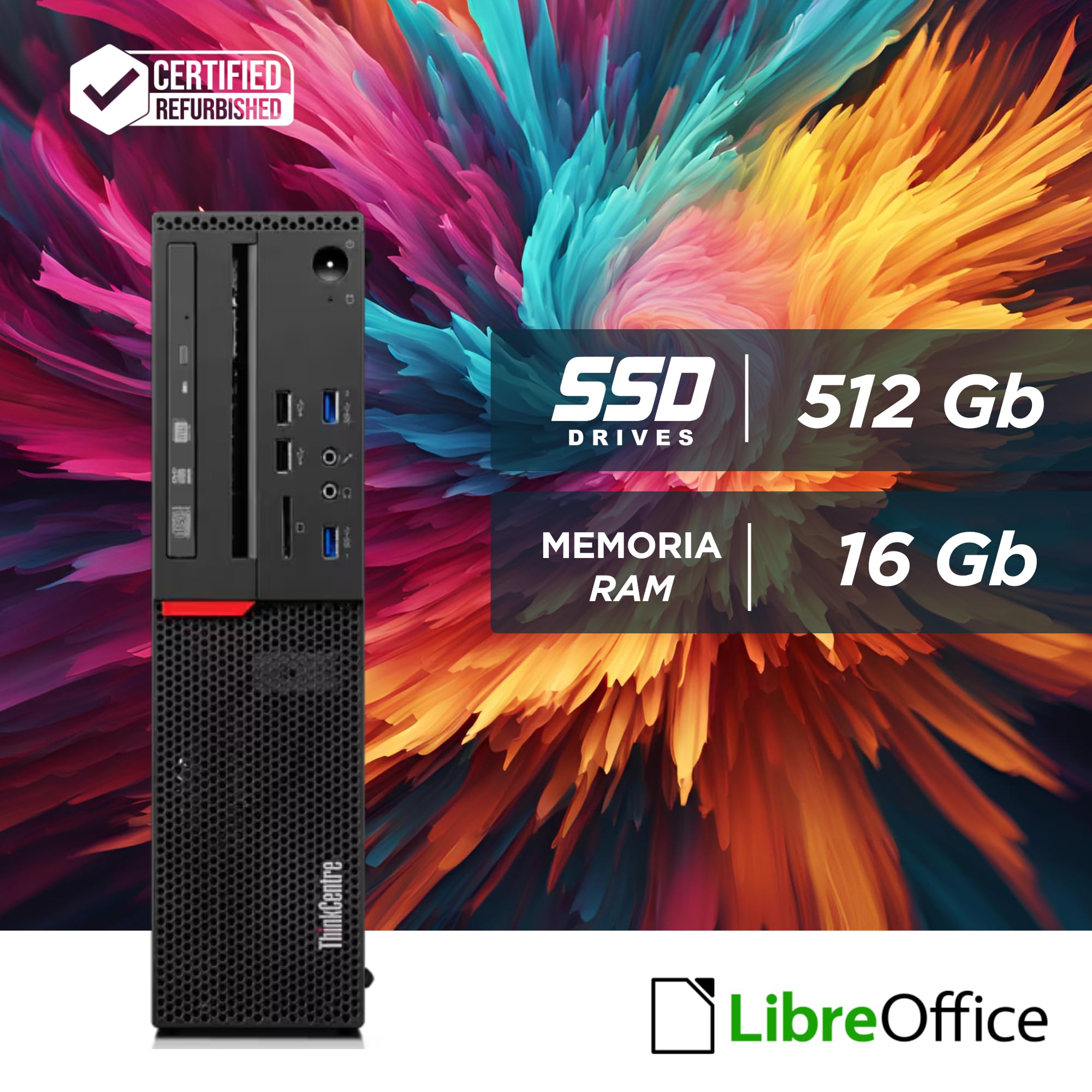 Desktop PC Lenovo Thinkcentre i5-6500 16GB 512GB SSD WiFi - Dettaglio