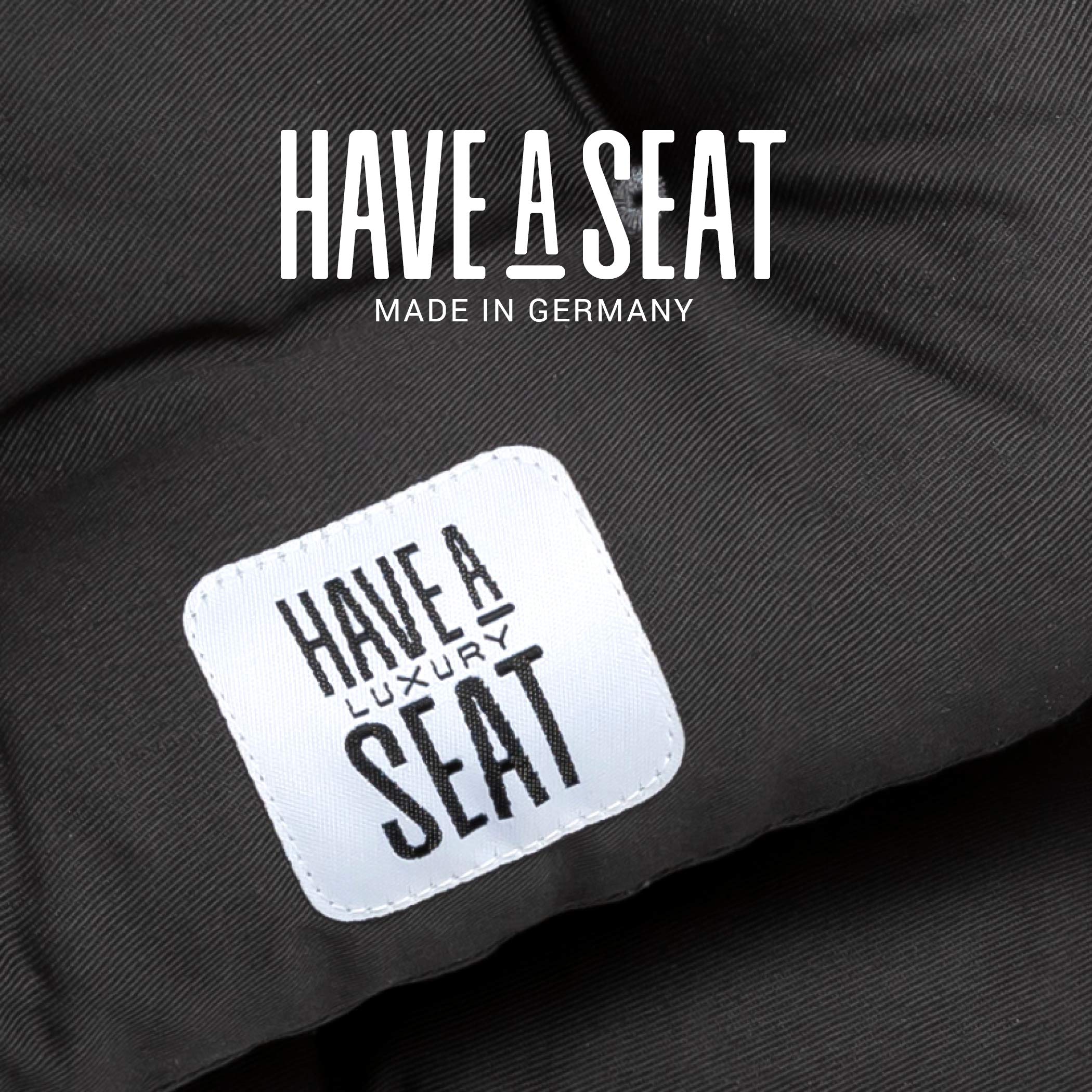HAVE A SEAT Luxury – poduszka do siedzenia 40 x 40 cm – wygodna poduszka na krzesło, ortopedyczna, nadaje się do prania w temperaturze do 95 °C, nadaje się do suszenia w suszarce, trwałe kolory – Made in Germany – (zestaw 2 sztuk, szaro-