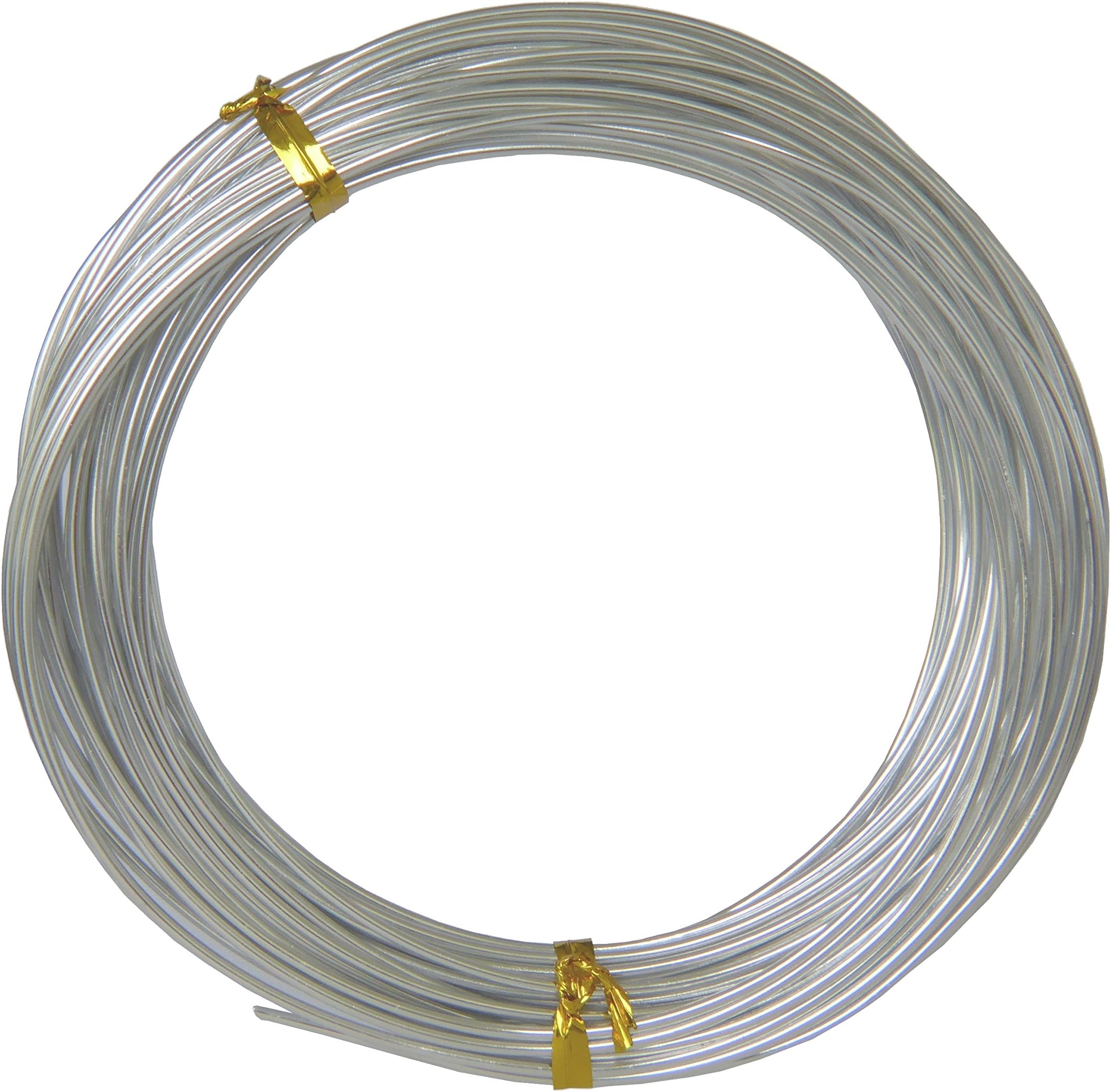 10 Metres of 1.5mm Silver-plated Aluminium Wire - For jewellery making.