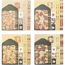 48 Pcs Stationery Paper Envelopes Set | Includes 24 Lined Writing Paper & 12 Envelopes & 12 Stickers,Animal Letter Writing and Stationery Paper Envelopes4Style
