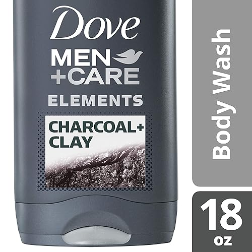 Miniatura 2 de DOVE MEN + CARE Elements Gel de baño carbón + arcilla, elimina eficazmente las bacterias mientras nutre tu piel, gris, 18 onzas líquidas (paquete de