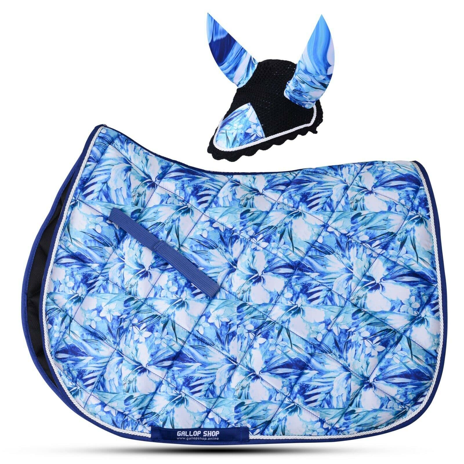Gallop Shop Sublime Edition General Saddle Pad Set/Horse Saddle Pad (Opaque Blue Cob/Pony)