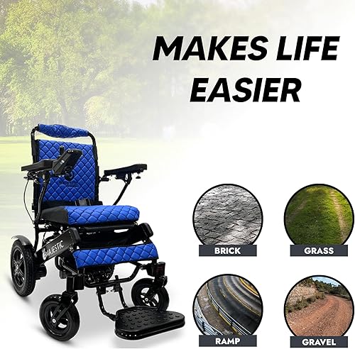 Miniatura 4 de Silla de ruedas eléctrica plegable de largo alcance 2021 silla de ruedas eléctrica aprobada por aerolínea resistente motorizada por movilidad