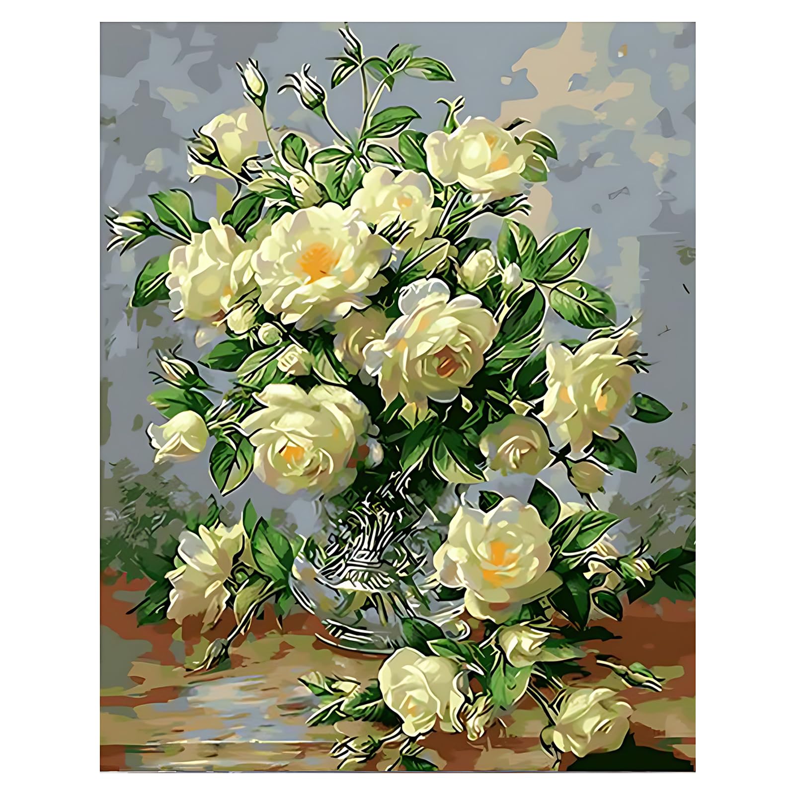 Kit De Pintar Por Números Para Adultos - Lienzo 50x100 Cm Con Pinceles Y Pintura Acrílica