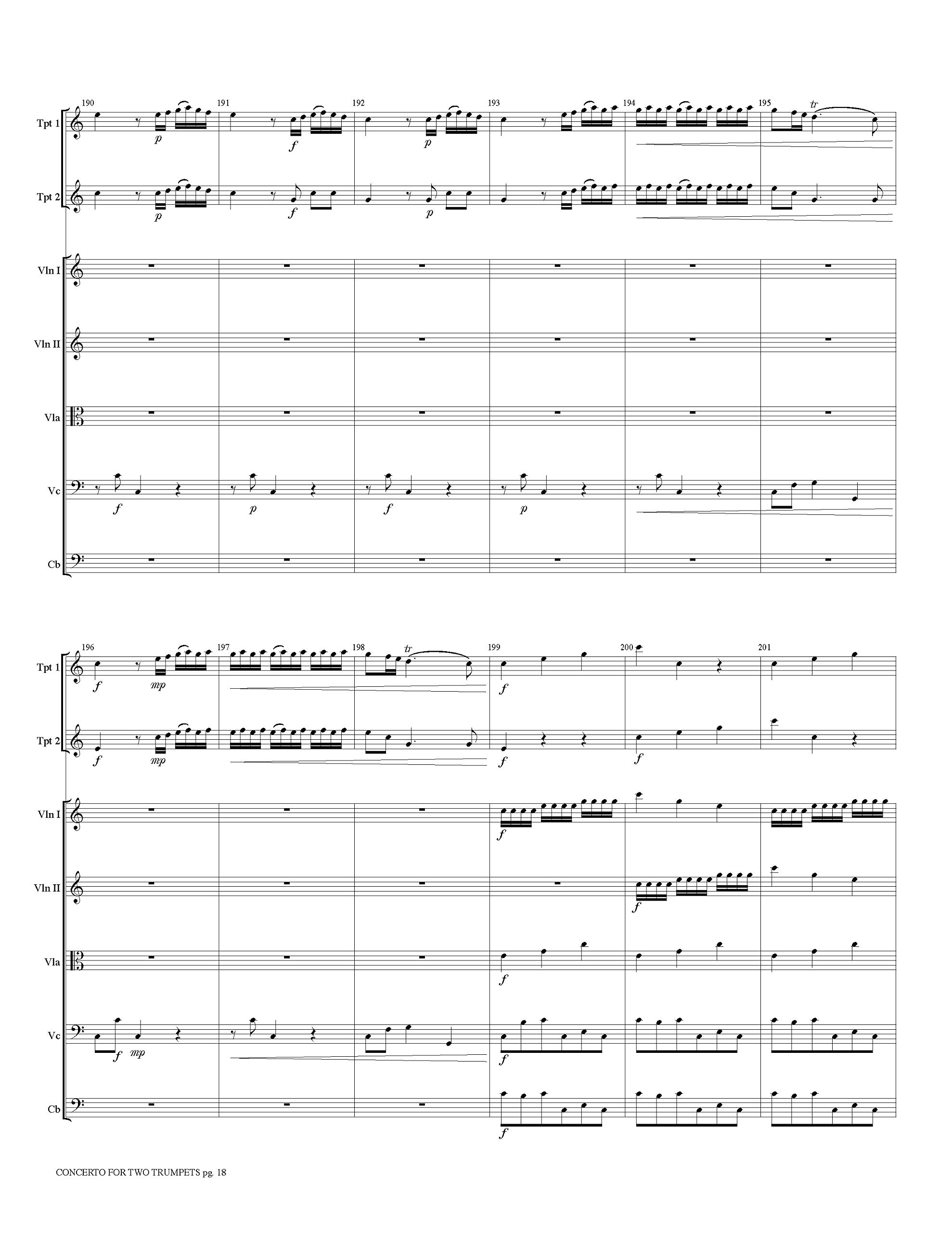 Concerto: For Two Trumpets and String Orchestra, Grade 4 (Eighth Note Publications)