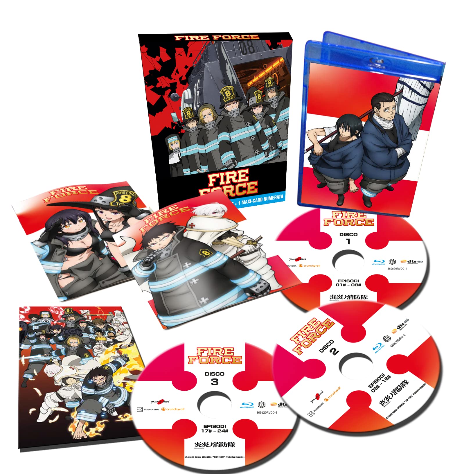 Fire Force (vers. italiana) St.1 - Bd (3 Bd) Ltd + 2 Booklet & Card Numerata