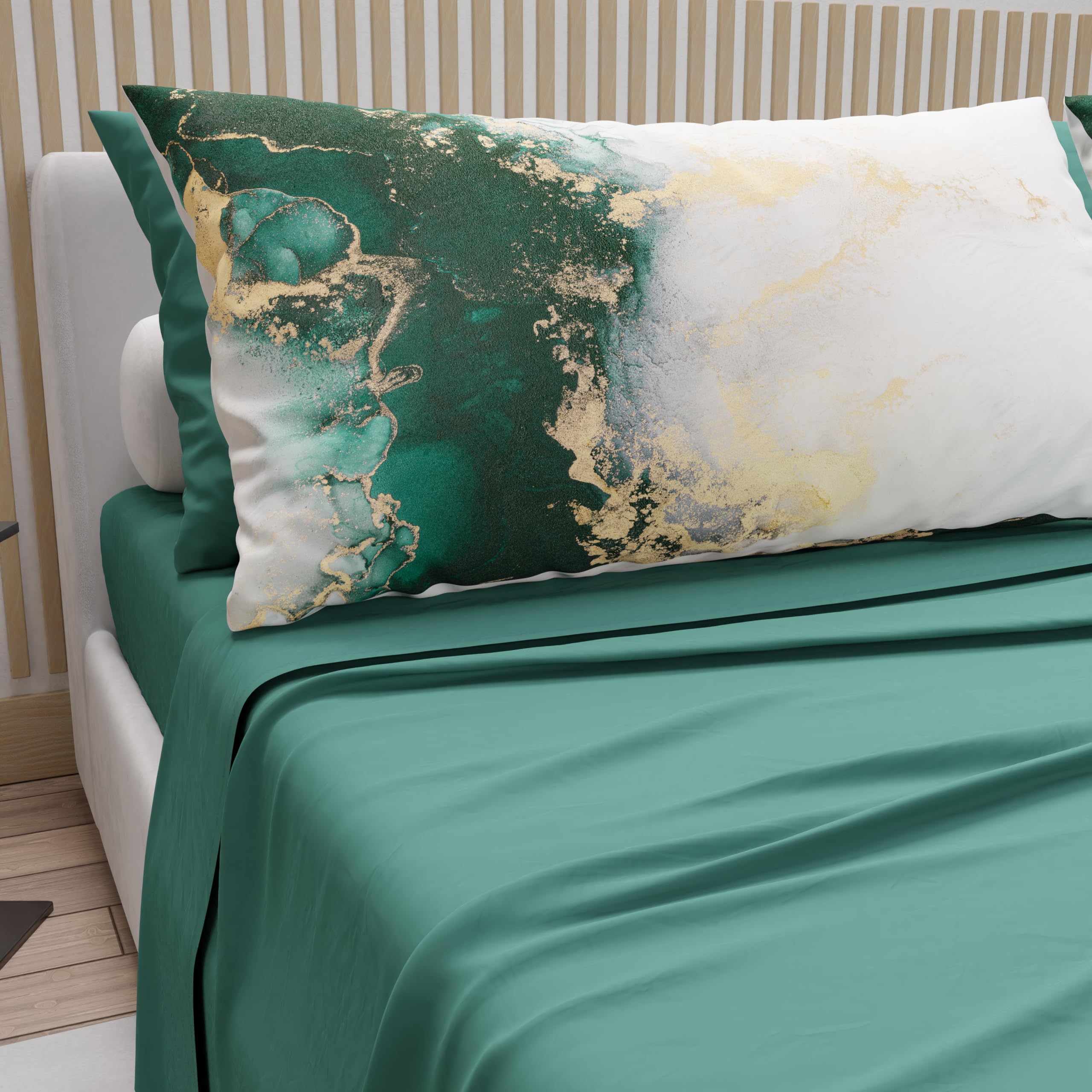 PETTI Artigiani Italiani - Cotton Bed Linen with Pillow Cases with Digital Print, Double Bed Linen, Sharm, 100% Made in Italy