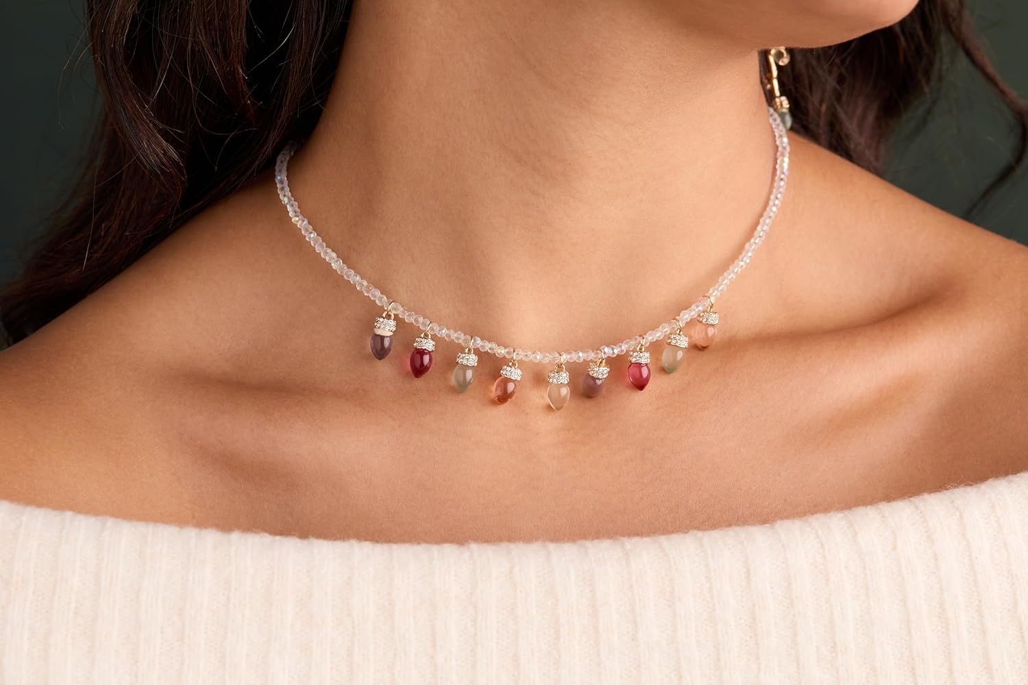 Alex and Ani Christmas Light Bulb Shaker Necklace