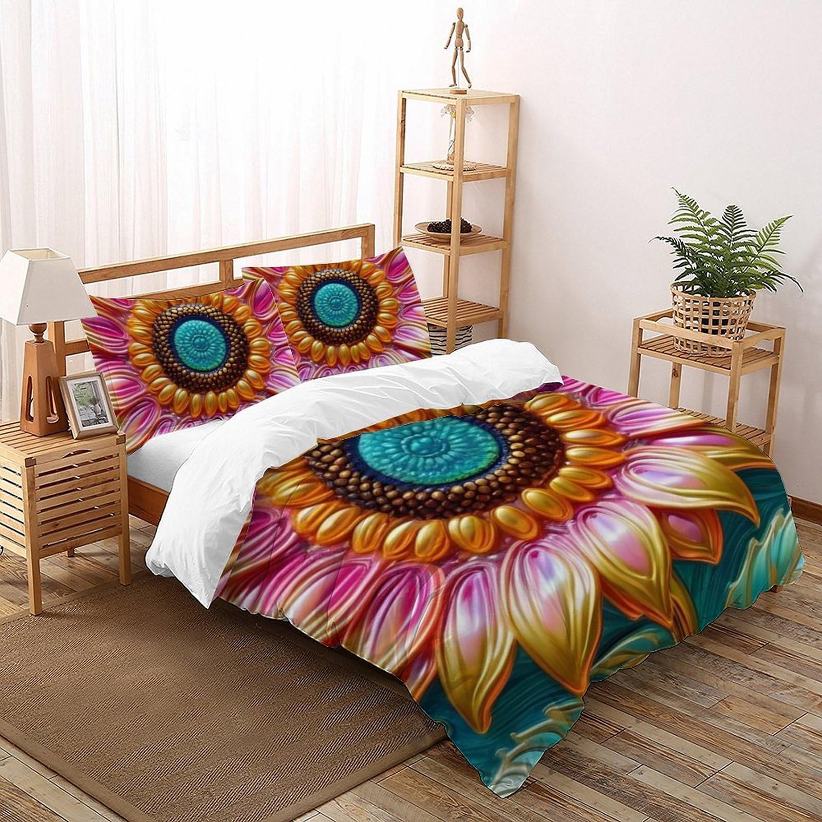 Housse de couette 200x200 microfibre zippée pour lit enfant facile à border