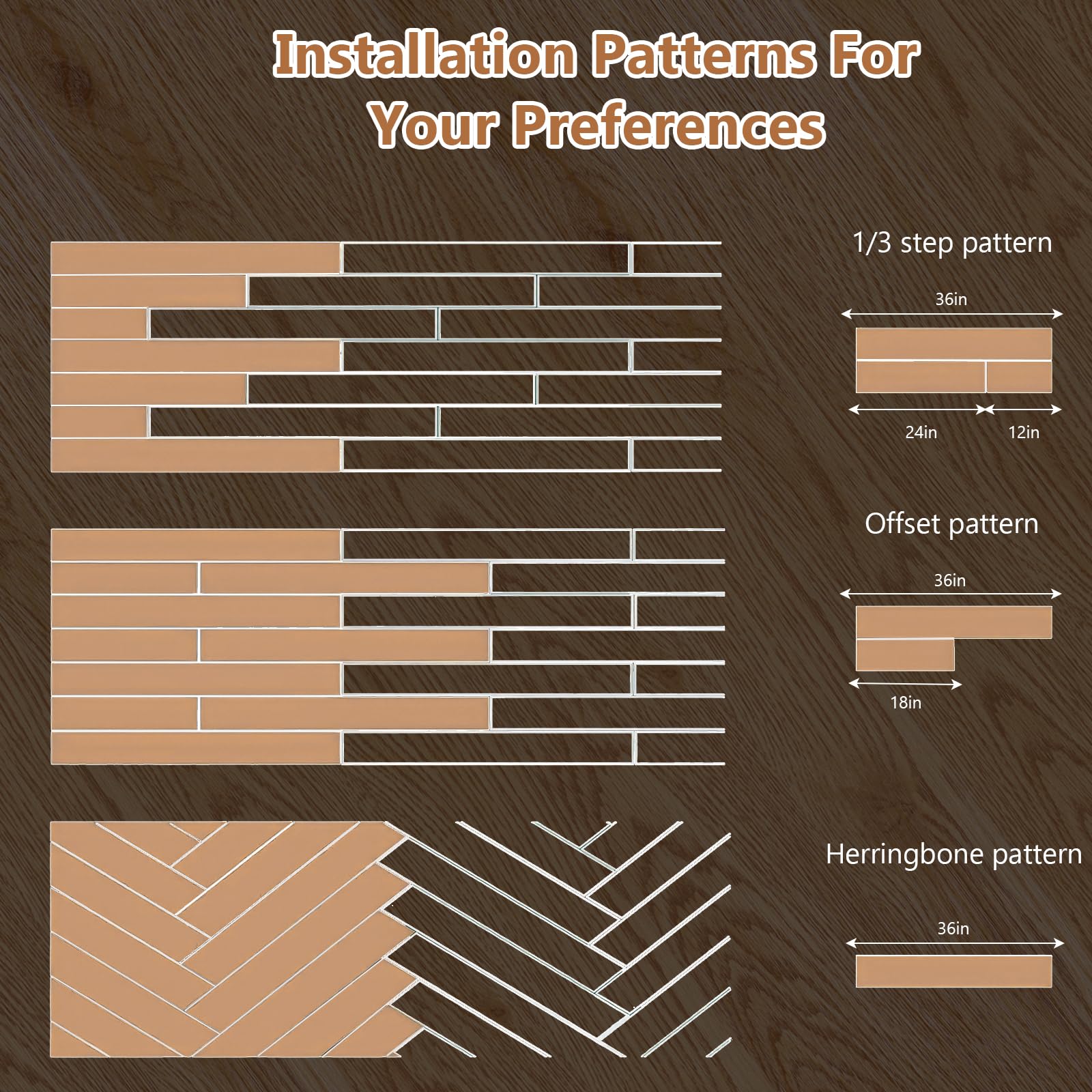 Vinylboden Selbstklebend PVC Bodenbelag Selbstklebende mit Holz-Effekt, 36 Fliesen 91,4cm x 15,2cm Bodenfliesen Selbstklebend Verschleißfest Wasserfest für Wohnzimmer Küche (Natur-Eiche)