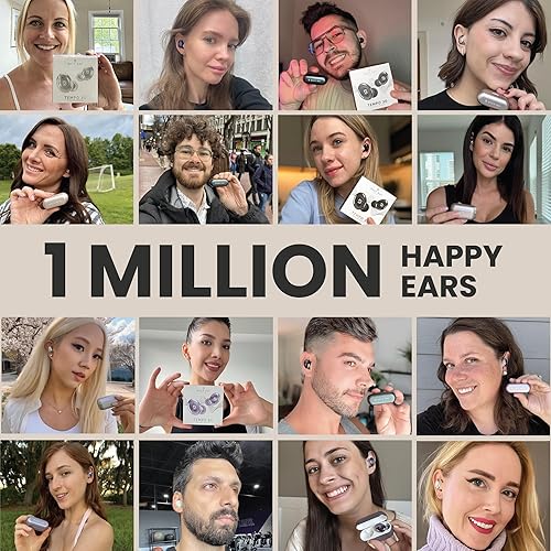 Miniatura 4 de Tempo 30 Auriculares inalámbricos con sonido premium, auriculares Bluetooth para mujeres y hombres, auriculares dorados con micrófono, IPX7 a prueba