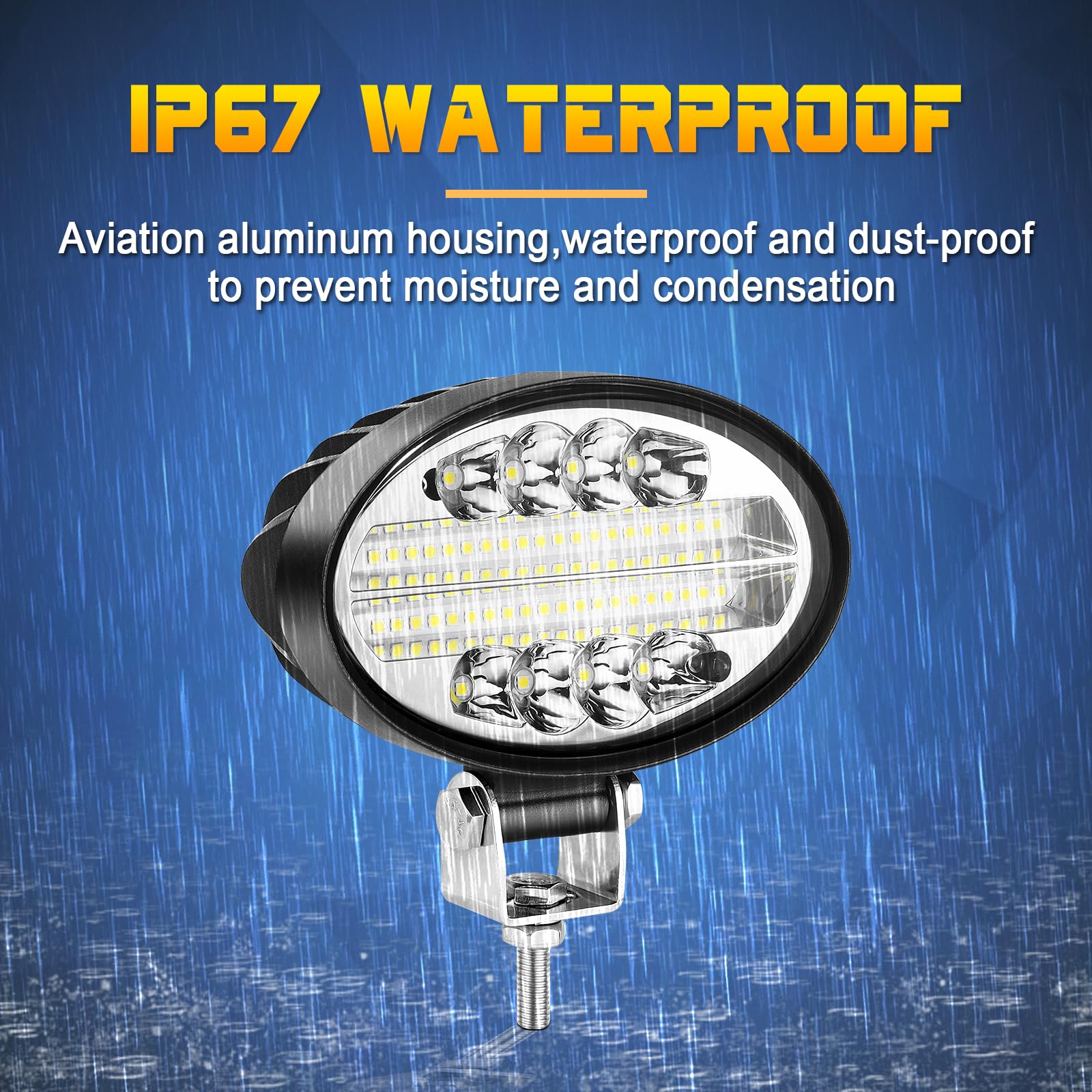 SKYWORLD 2 Pcs Ovalada Faros de Trabajo LED, 5.5 pulgadas 14cm 20W Inundacion spot lámpara trabajo led 12V 24V Focos Tractor Impermeable para Off road Camión Coche ATV SUV 4x4 faros antiniebla