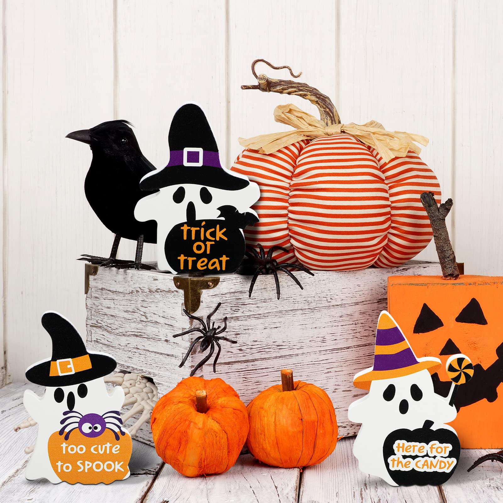 Decoración Fantasma Disco Para Halloween - De Acrílico Espejado, 11x16 Cm, Centro De Mesa