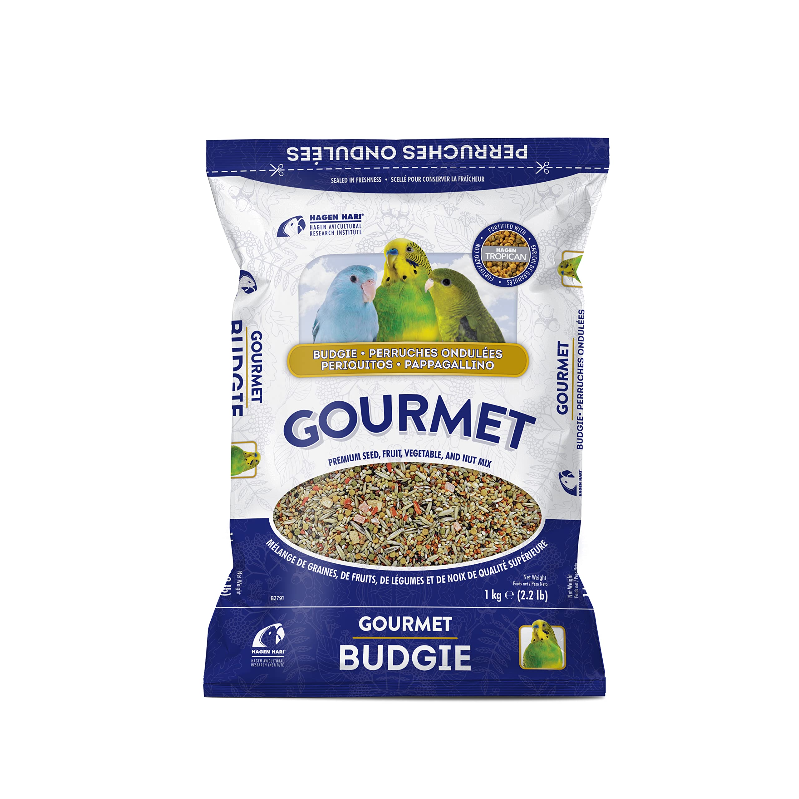 Hari Gourmet Bird Seed Mix for Budgies, 1kg, Premium Gourmet Blend for Optimal Nutrition