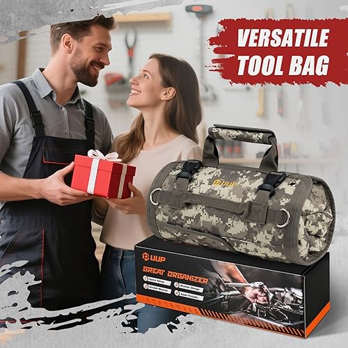 Miniatura 4 de Bolsa de Herramientas Enrollable, UUP Organizador de Almacenamiento de Herramientas Vacío Enrollado de Servicio Pesado, Contenedor de Herramientas
