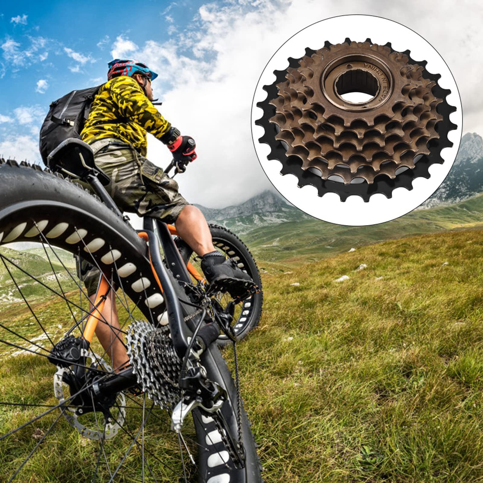 Topiky 7 Speed Freewheel, Rust and Wear- 7 Speed Bike Cassette, for Mountain Bike Road Bicycle, Default - Image 4
