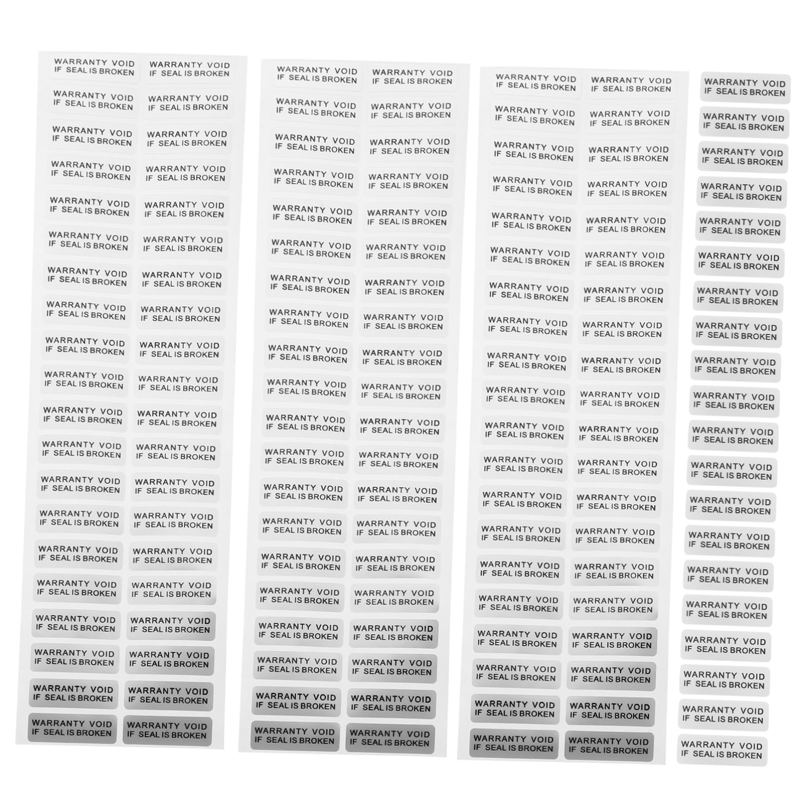 DOITOOL 4 Set Etichette Adesive Stickers Antifrode E Antimanomissione Etichette Pratiche E Resistente Facili Applicare Su Elettronica Abbigliamento 400 Pezzi*4