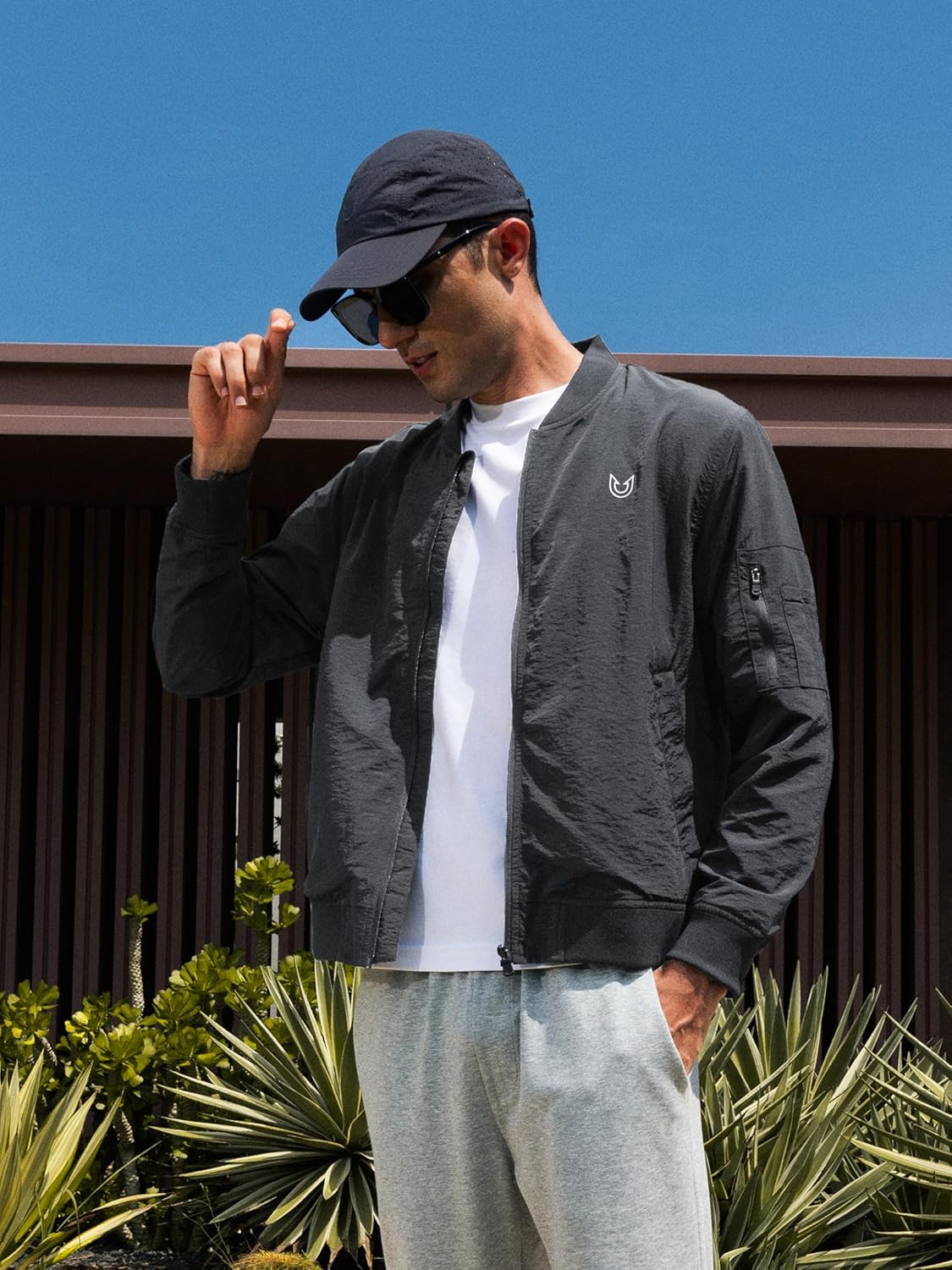 NORTHYARD Men's Bomber Jacket Lightweight Casual Windbreaker Zip Up Fashion Windproof Coat Spring Fall - Image 3