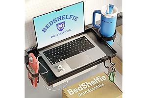 BedShelfie Bedside Shelf: Floating Bedside Table & Organizer for College Dorm