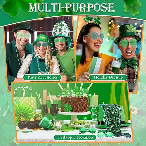 Miniatura 5 de Ferreve El juego de 48 piezas de recuerdos de fiesta de Mardi Gras incluye 24 collares de cuentas de Mardi Gras, accesorios de Mardi Gras, 24 lentes