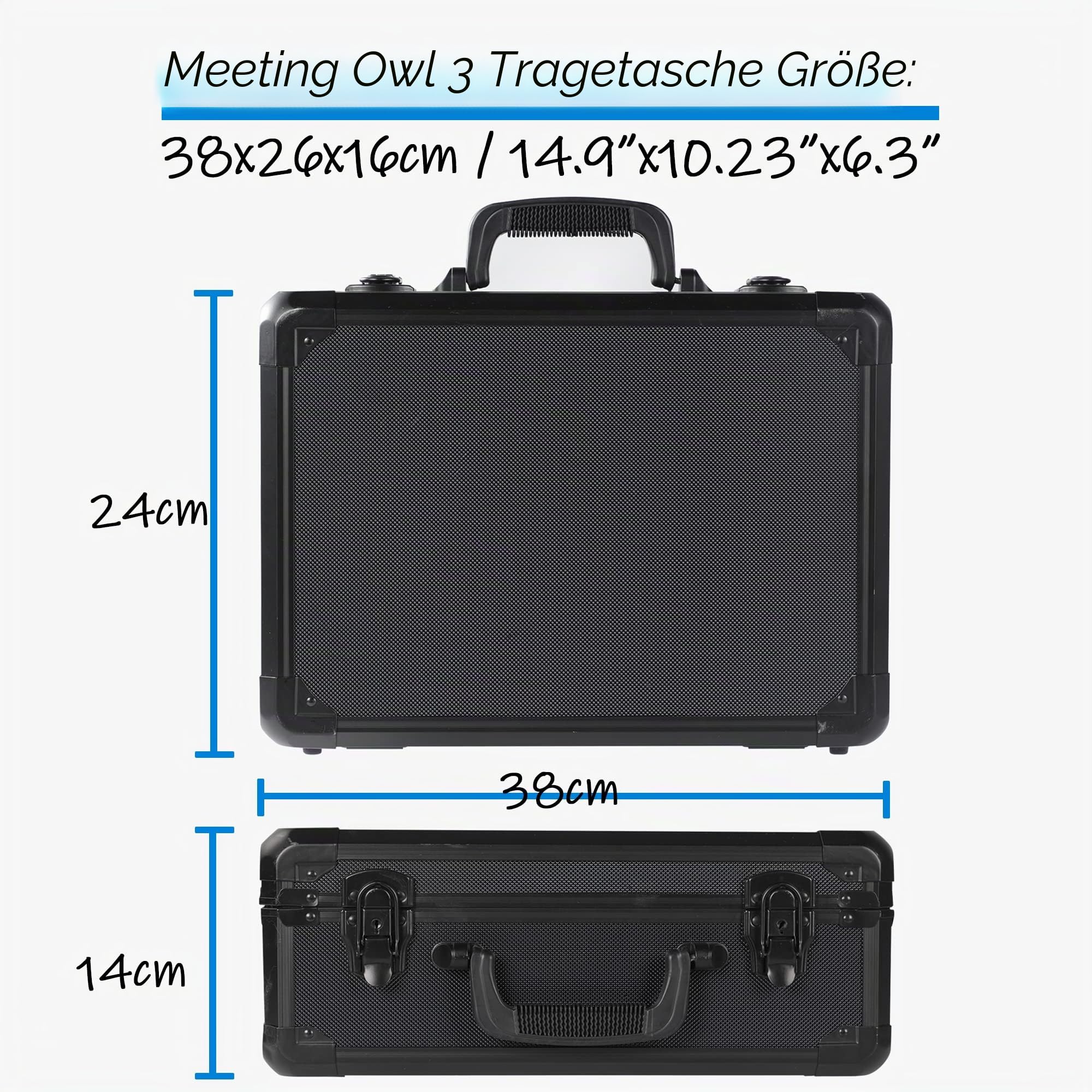 D DACCKIT Tragetasche für Meeting Owl 3 – Hartschalen-Reiseetui, kompatibel mit Meeting Owl 3 und Zubehör