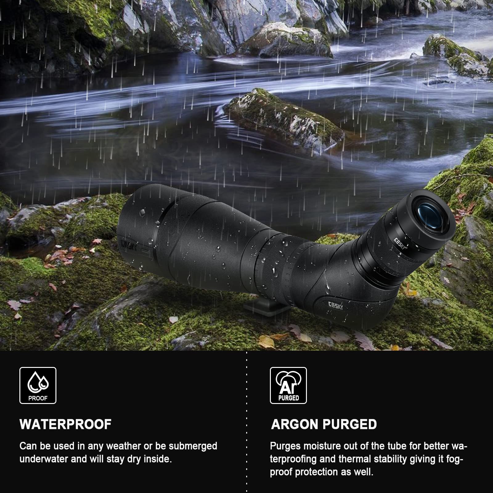 Gosky EagleView 2021 Newest Updated Spotting Scope Spotter Scope with