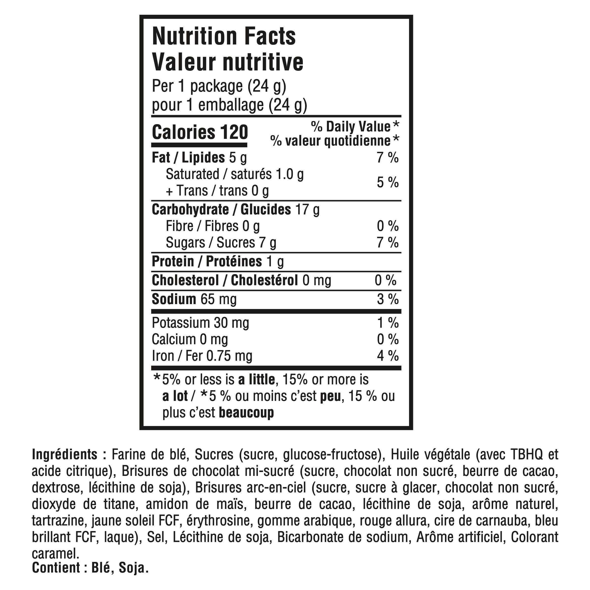 CHIPS AHOY! MINI RAINBOW SNAK PAK 144 G, Baked in Canada - 4