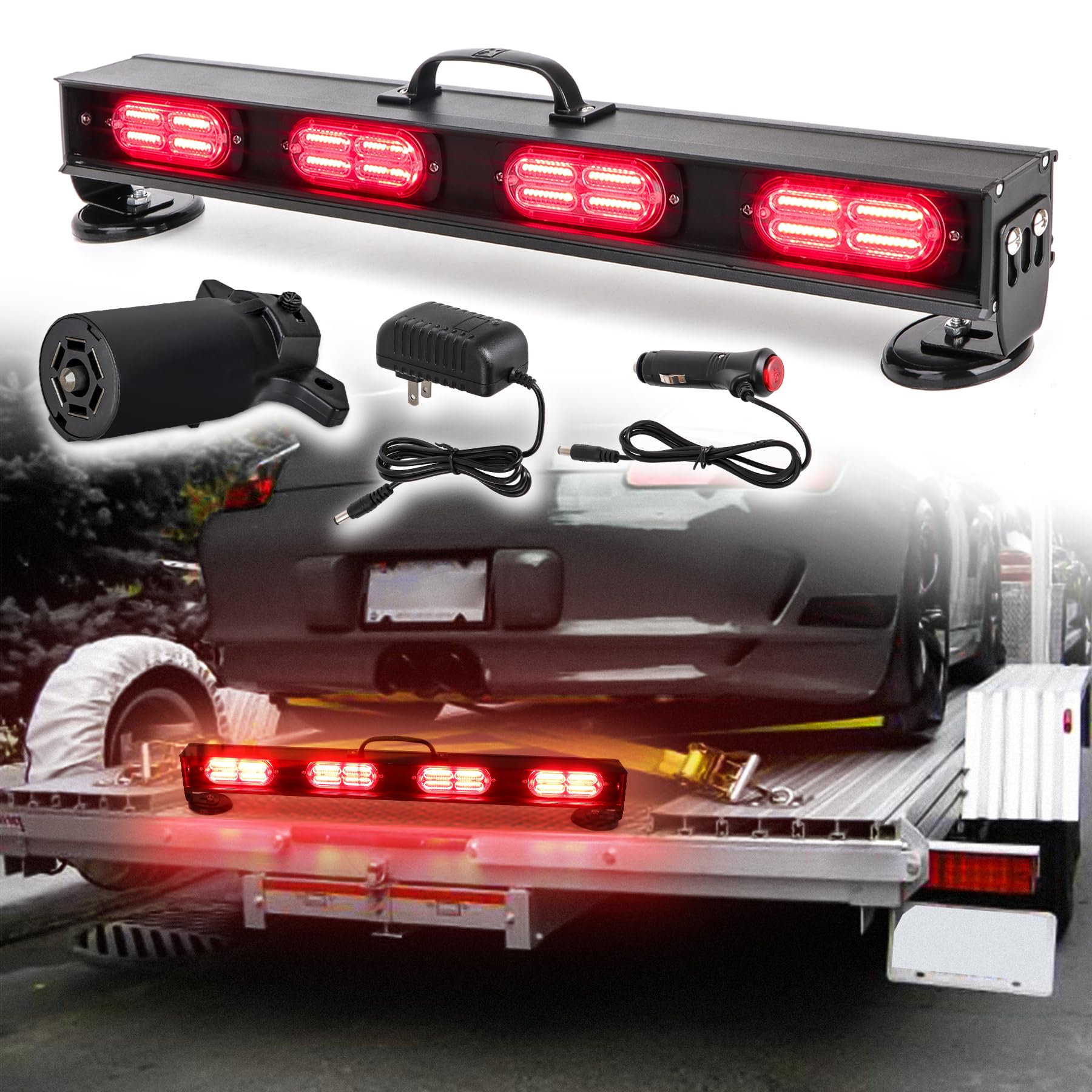 Photo 1 of Danhonwin Wireless Tow Trailer Light Bar 23" with 7-Pin RV Blade Transmitter Towing Rechargeable Battery Powerful Magnetic Base for Trucks Roadblock Cars