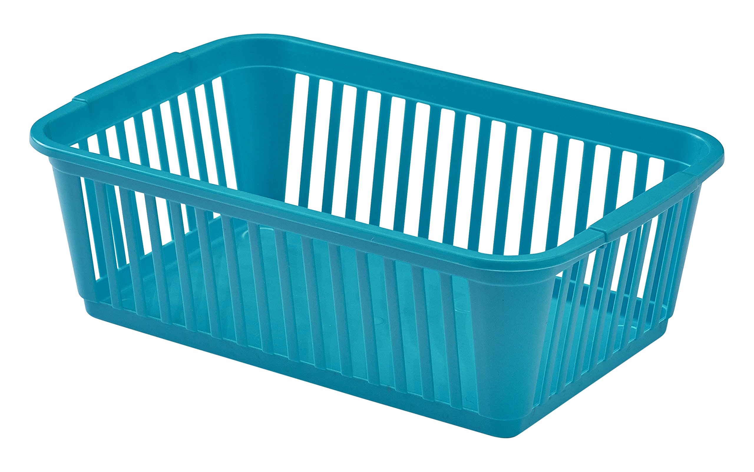 Whitefurze Handy Basket, Plastic, Teal, 25 cm