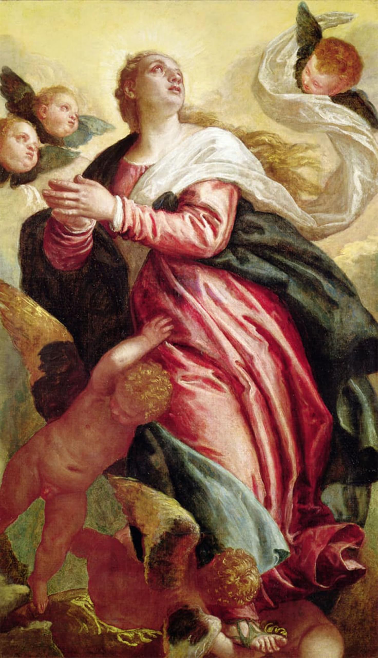 ARTXLXXBN Famous Painting Art Wall Decor Abstract Art Picture Assumption of the Virgin by Paolo Veronese Animal Pictures for Home Decor 60x90cm