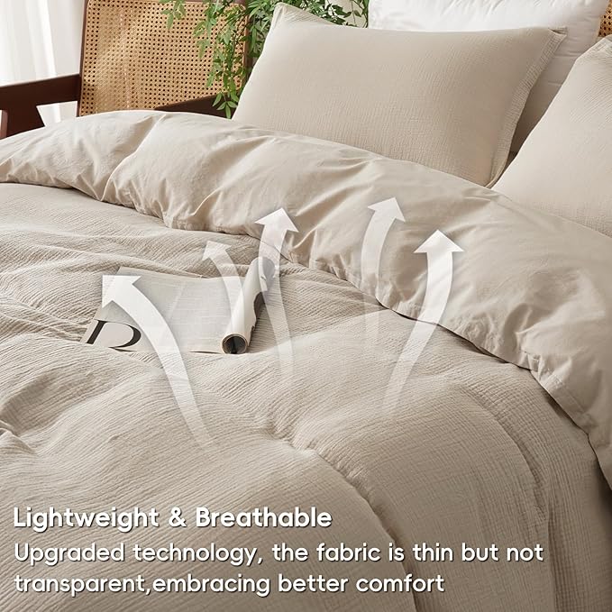 Cozy Cotton Muslin Duvet Cover Set | Queen Size Bedding Inspo