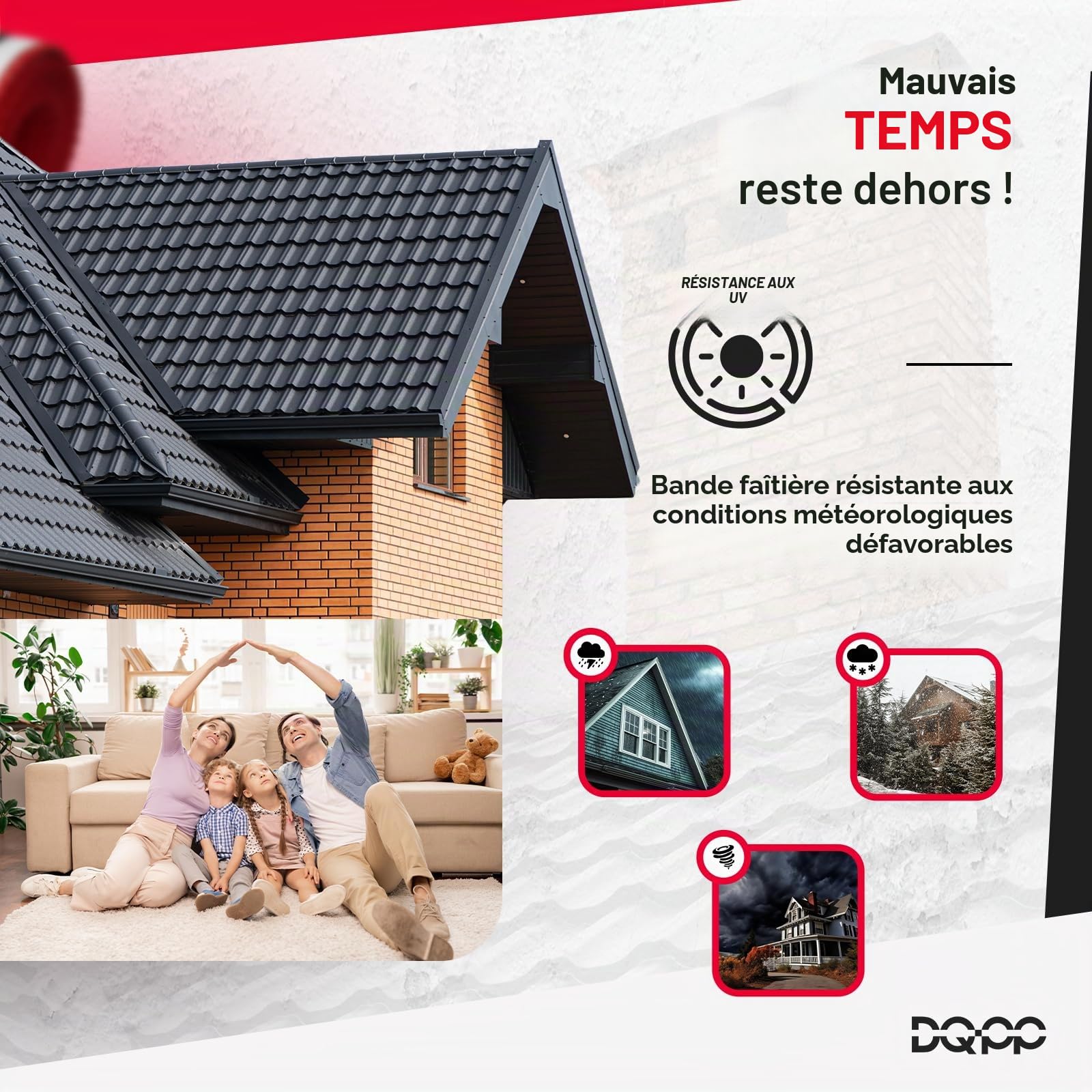 5m x 390mm Brun cuivré closoir ventilé RAL 8004