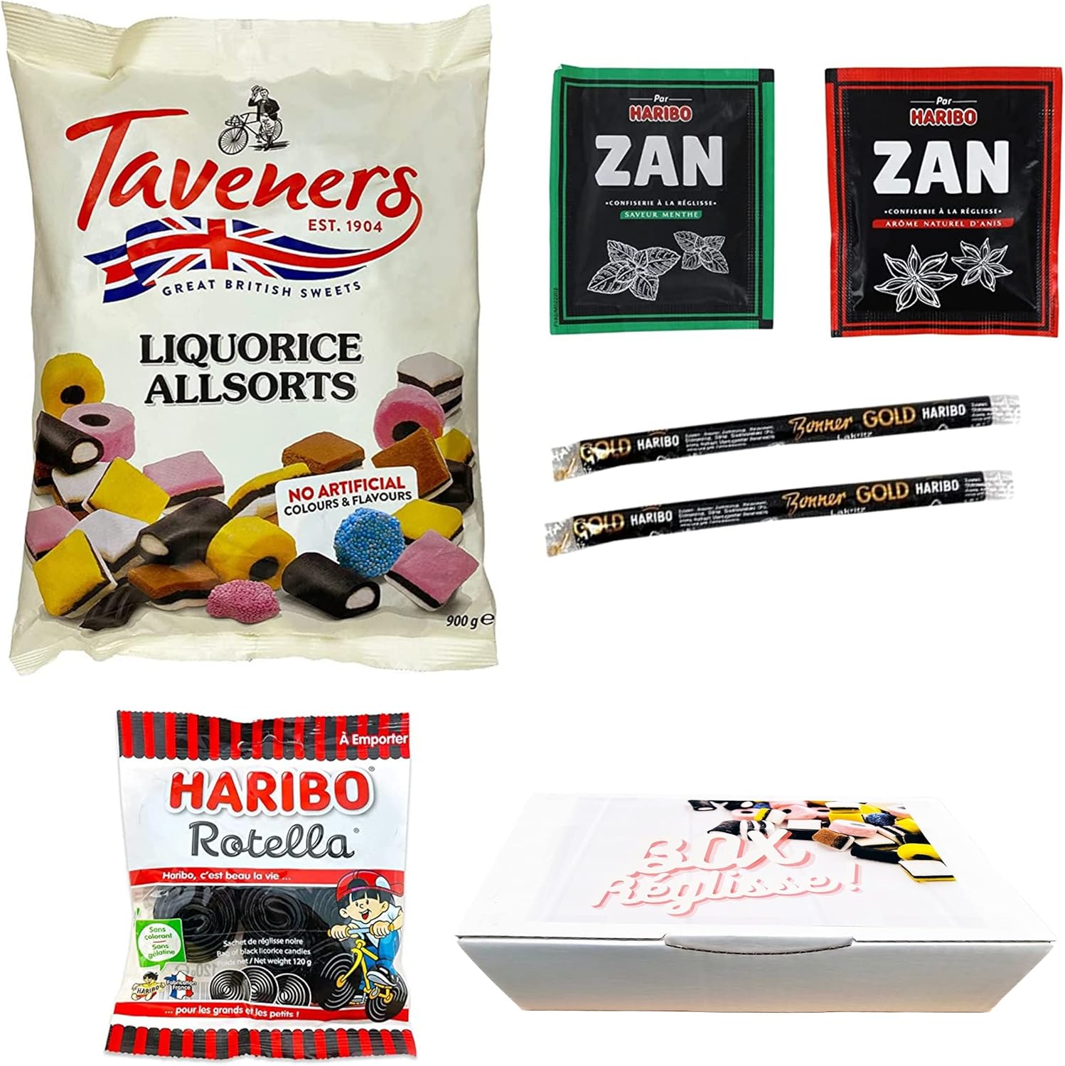 BOX REGLISSE Liquorice Candy Assortment 5 Different Products