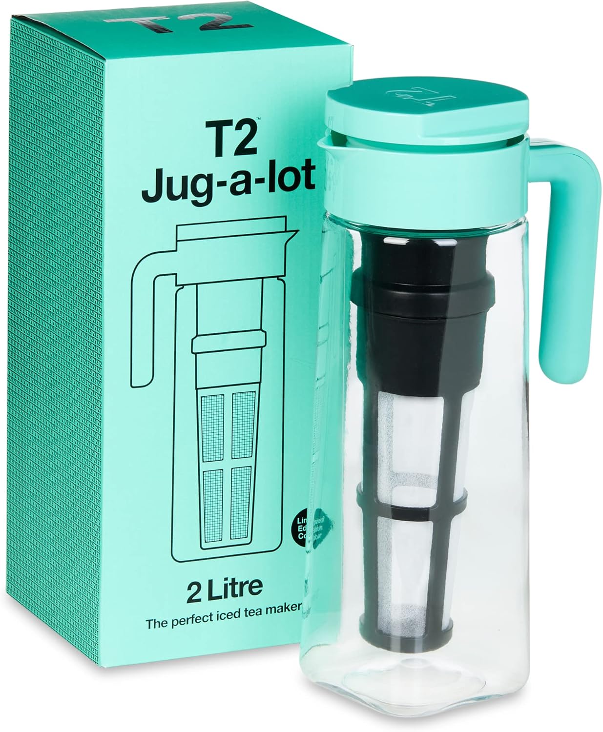 T2 Tea JugALot Iced Tea Jug, BPA Free, Airtight Silicone Seal